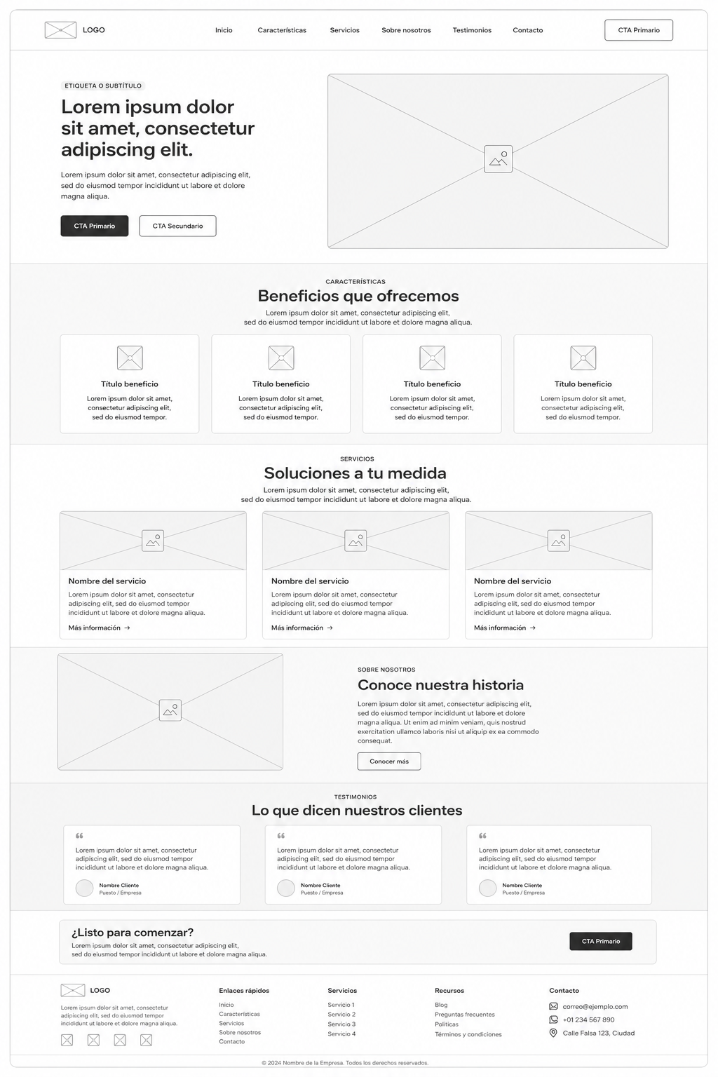 Landing Page Moderna