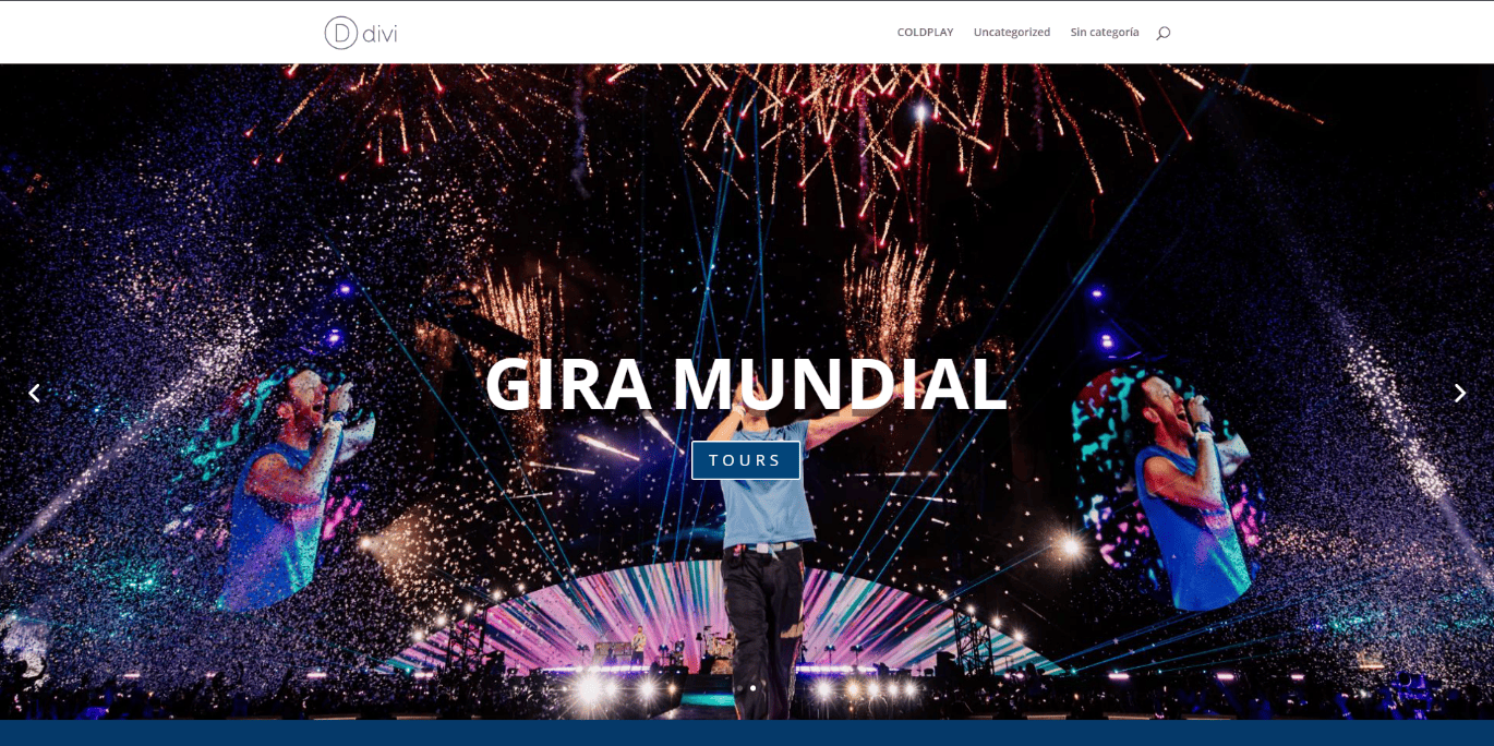 Sitio Web Coldplay