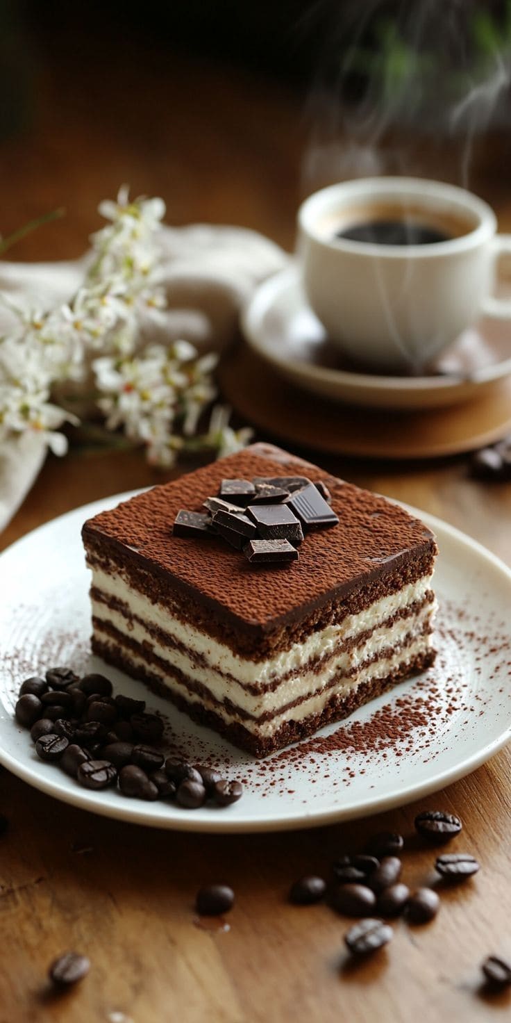 Postre con café