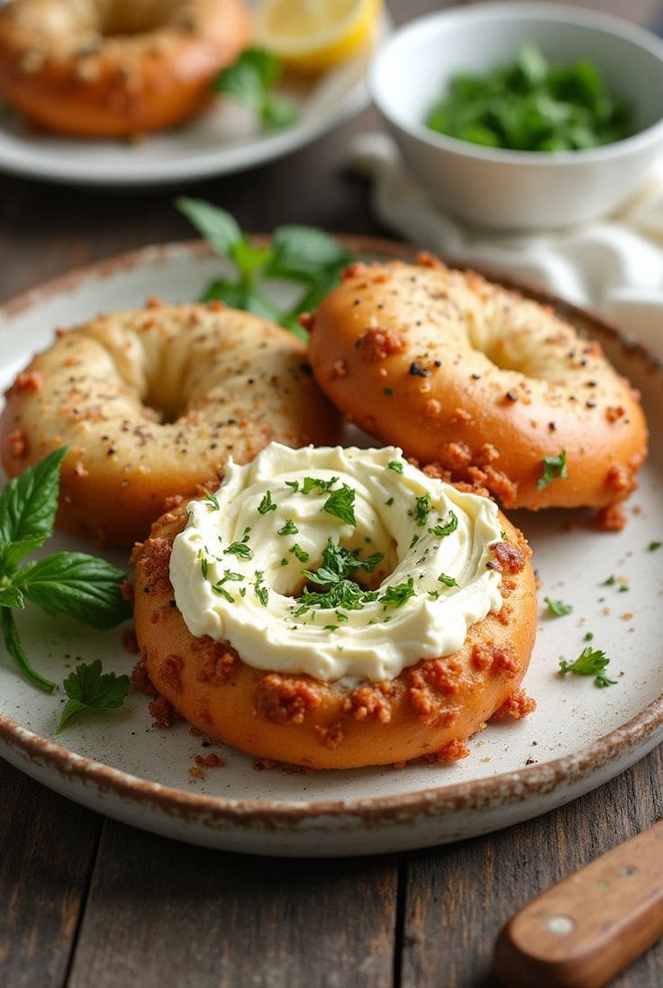 Bagel con queso